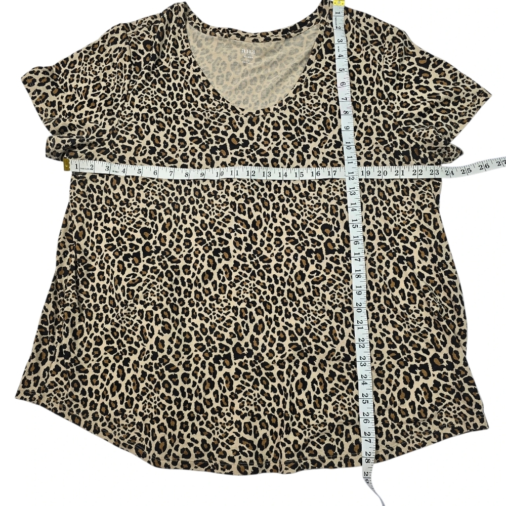 a.n.a women's leopard print short sleeve top - Picture 5 of 5